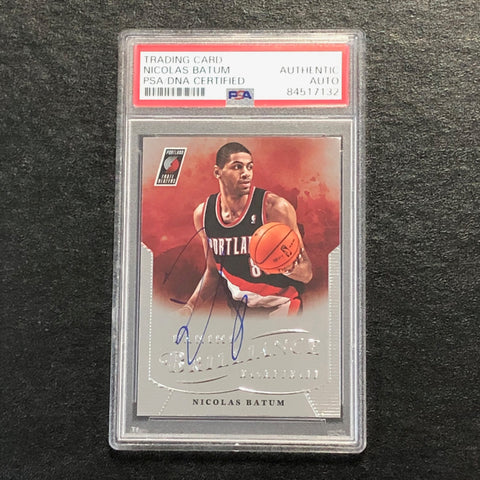 2012-13 Panini Brilliance #169 Nicolas Batum Signed Card AUTO PSA Slabbed Trail Blazers