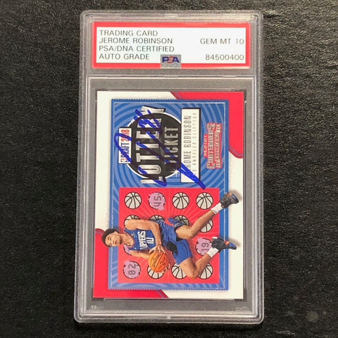 2018-19 Panini Contenders Lottery Ticket #13 JEROME ROBINSON Signed Card AUTO 10 PSA Slabbed Clippers