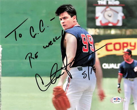 CHARLIE SHEEN signed 8x10 photo PSA/DNA Autographed Wild Thing