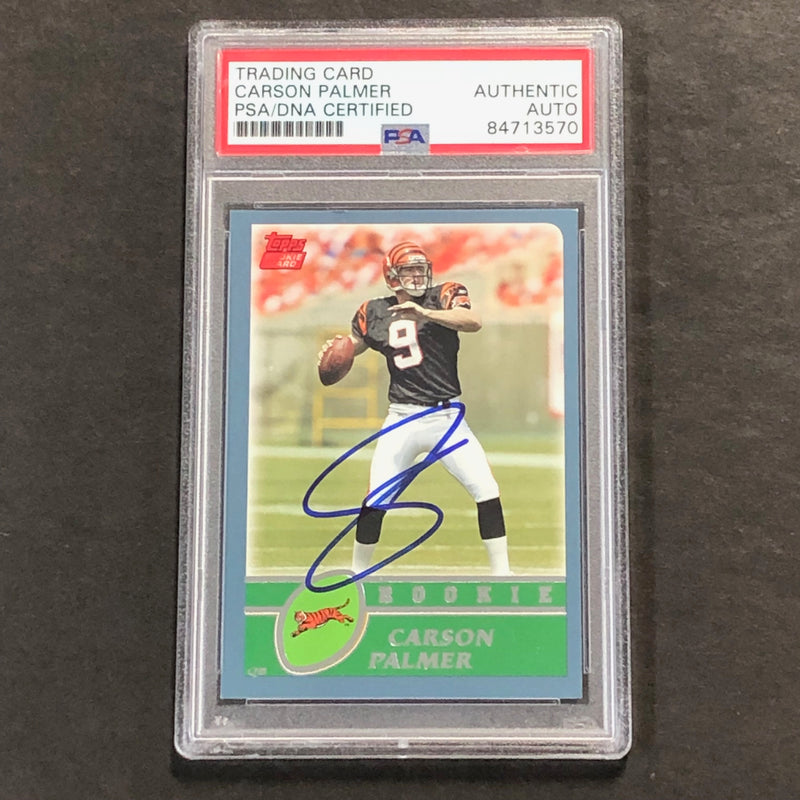 2003 Topps Rookie Card #311 Carson Palmer Signed Card PSA Auto Slabbed Bengals