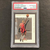 2001 Fleer Premium #15 DerMarr Johnson Signed Card AUTO PSA Slabbed Hawks