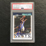 2016-17 NBA Hoops Action Shots #9 Alec Burks Signed Card AUTO PSA Slabbed Jazz
