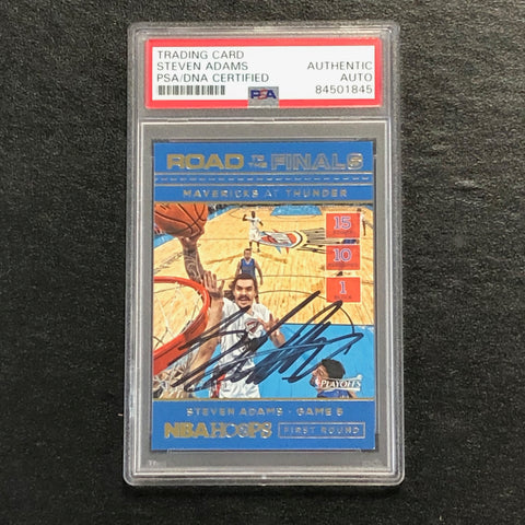 2016-17 NBA Hoops Road to the Finals #40 Steven Adams Signed Card Auto PSA/DNA Slabbed Thunder