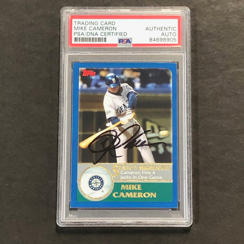 2002 Topps Season Highlights #332 Mike Cameron Signed Card PSA Slabbed Auto Mariners