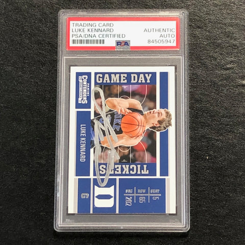 2017 Contenders Draft Picks #17 Luke Kennard Signed Card AUTO PSA Slabbed Duke