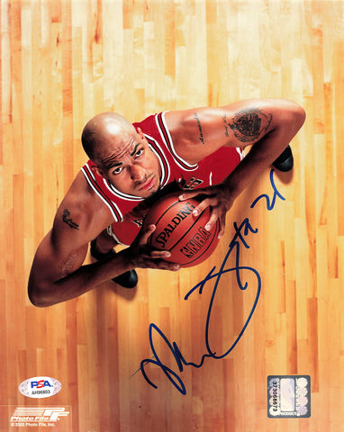 Marcus Fizer signed 8x10 photo PSA/DNA Chicago Bulls Autographed