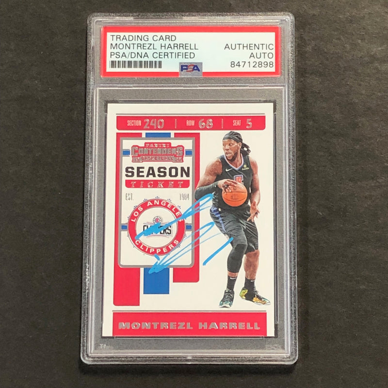2019-20 Panini Contenders Season Ticket #83 Montrezl Harrell Signed Card AUTO PSA Slabbed Clippers