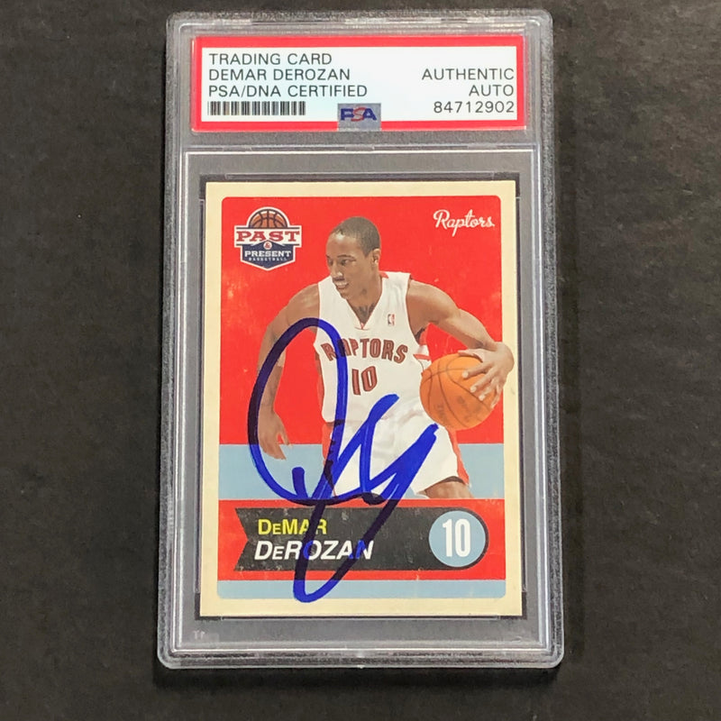 2012 Past & Present #19 DeMar DeRozan Signed Card AUTO PSA Slabbed Raptors