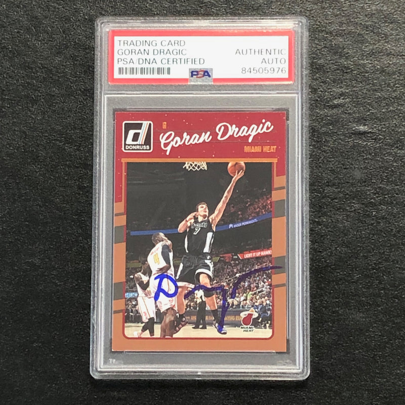 2016 Panini Donruss #41 Goran Dragic Signed Card AUTO PSA/DNA Slabbed Heat