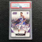 2016-17 Panini Threads #184 Skal Labissiere Signed Card AUTO PSA Slabbed RC Kings