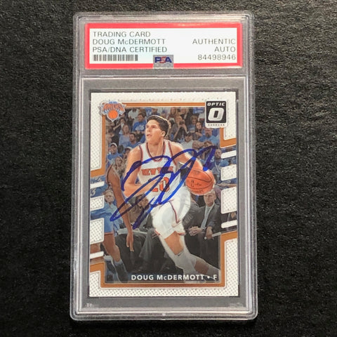 2017-18 Donruss Optic #105 Doug McDermott Signed Card AUTO PSA Slabbed Knicks