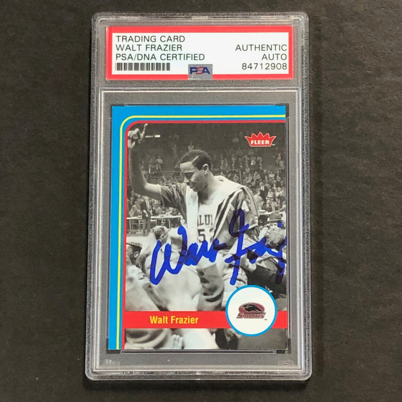 2012-13 Fleer Retro Basketball #25 Walt Frazier Signed Card AUTO PSA Slabbed Salukis