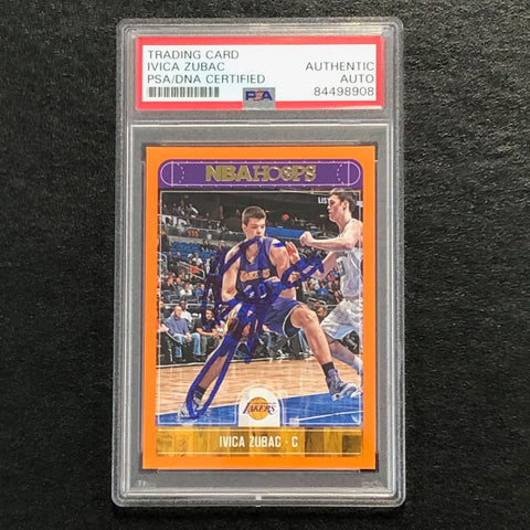 2017-18 NBA Hoops Orange #111 Ivica Zubac Signed Card AUTO PSA Slabbed Lakers