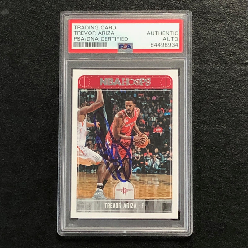 2017-18 NBA Hoops #188 Trevor Ariza Signed Card AUTO PSA Slabbed Rockets