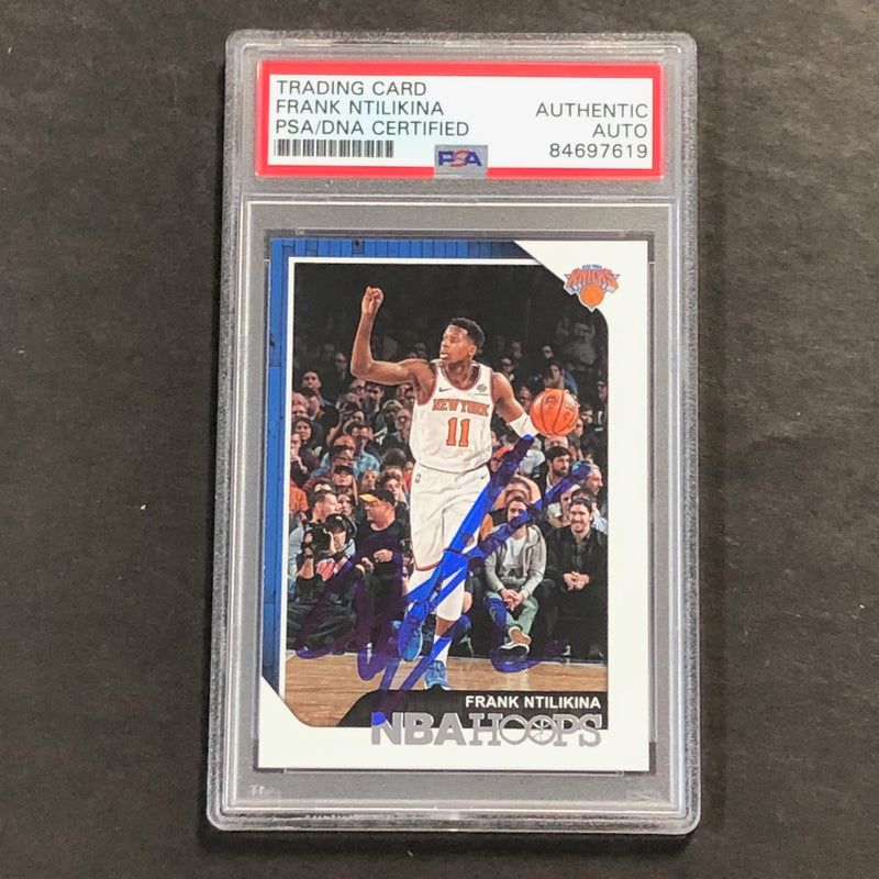 2018-19 NBA Hoops #68 Frank Ntilikina Signed Card AUTO PSA Slabbed Knicks