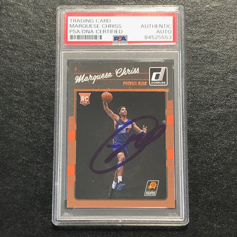 2016-17 Panini Donruss #158 Marquese Chriss Signed Card AUTO PSA Slabbed RC Suns