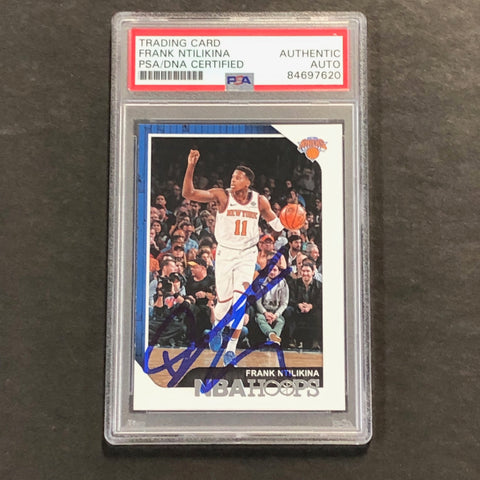 2018-19 NBA Hoops #68 Frank Ntilikina Signed Card AUTO PSA Slabbed Knicks