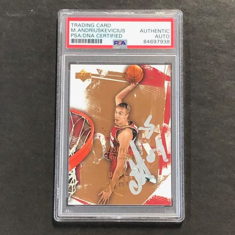 2005-06 Upper Deck #92 Martynas Andriuskevicius Signed Card AUTO PSA Slabbed Cavaliers