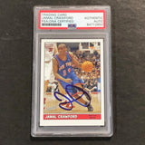 2005-06 Topps Bazooka #42 Jamal Crawford Signed Card AUTO PSA Slabbed Knicks