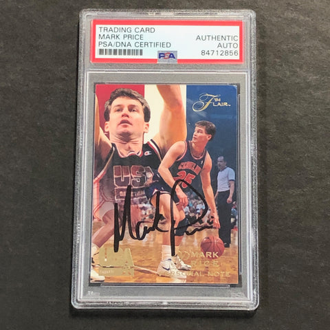 1994-95 Fleer Personal Note #87 Mark Price Signed Card PSA AUTO Slabbed Team USA