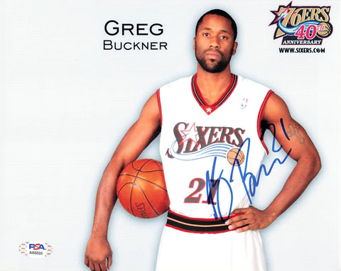 Greg Buckner signed 8x10 photo PSA/DNA Philadelphia 76ers Autographed