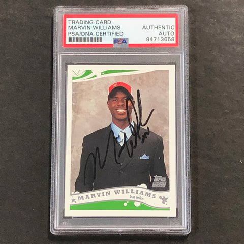 2005-06 TOPPS #222 Marvin Williams Signed AUTO PSA Slabbed RC Hawks