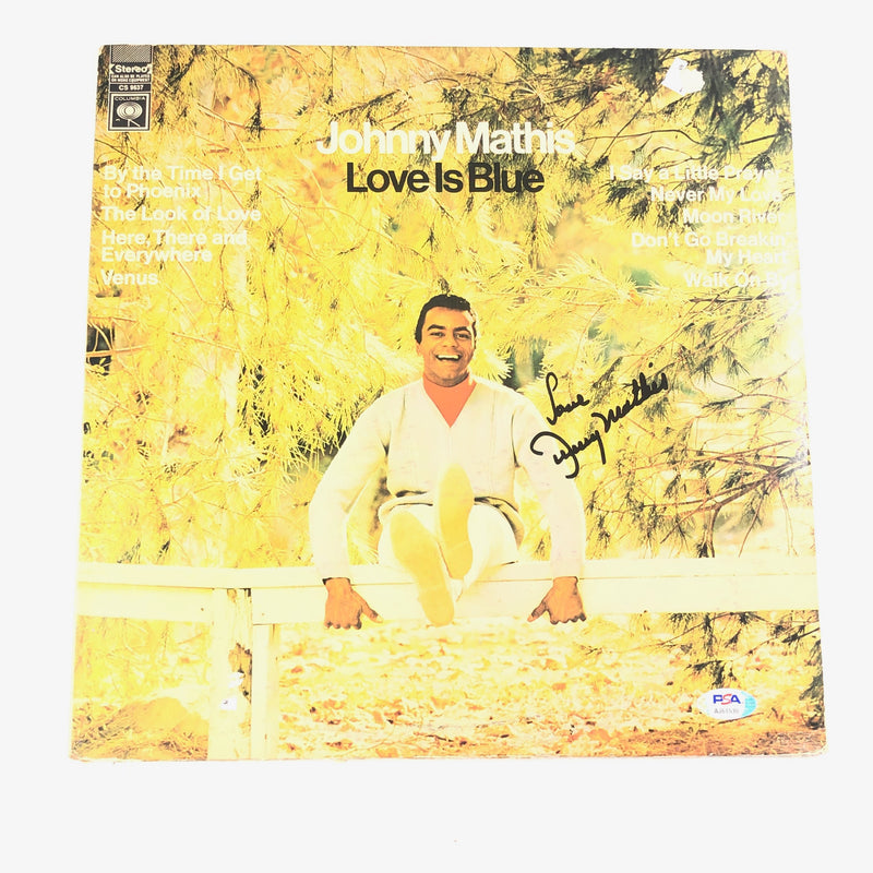 JOHNNY MATHIS Signed LP Vinyl PSA/DNA Love Is Blue Album autographed