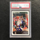 2014-15 NBA Hoops #110 Brandon Knight Signed Card AUTO PSA Slabbed Bucks