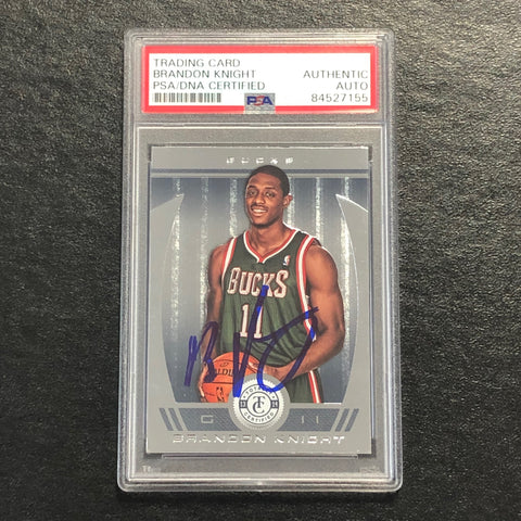 2013-14 Totally Certified #30 Brandon Knight Signed Card AUTO PSA Slabbed Bucks