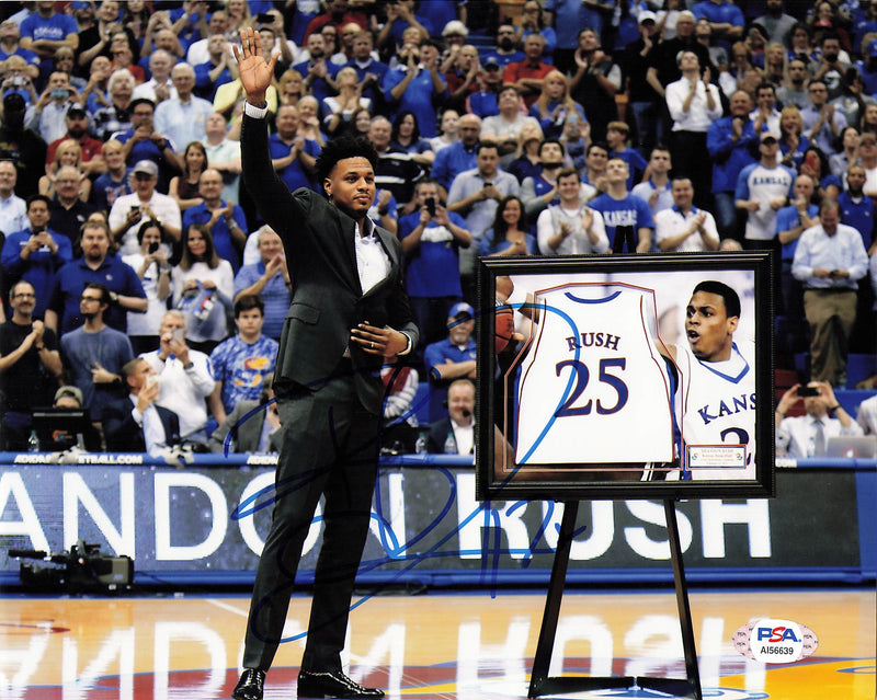Brandon Rush signed 8x10 photo PSA/DNA Kansas Autographed