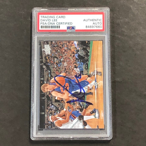 2008-09 Upper Deck #4 David Lee Signed Card PSA Slabbed