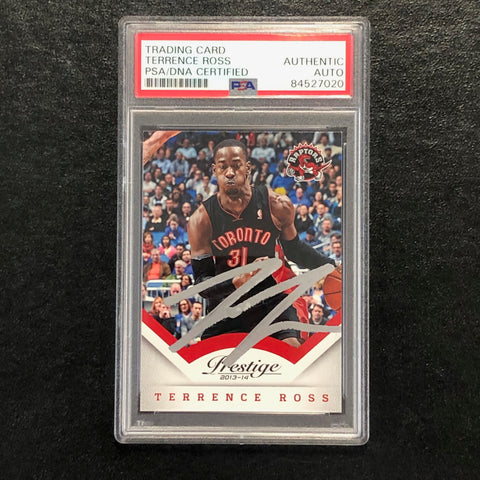 2013-14 Panini Prestige #38 Terrence Ross Signed Card AUTO PSA Slabbed Raptors