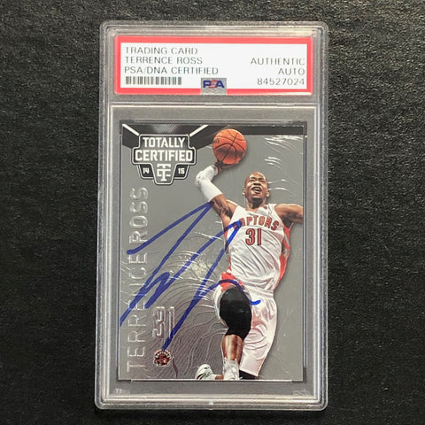 2014-15 Totally Certified #27 Terrence Ross Signed Card AUTO PSA Slabbed Raptors