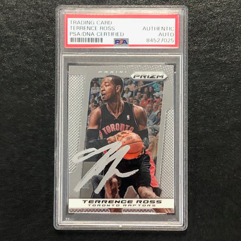 2013-14 Panini Prizm #121 Terrence Ross Signed Card AUTO PSA Slabbed Raptors