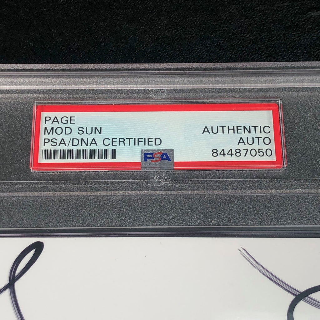 Mod Sun Signed Sketch PSA Encapsulated Autographed Rapper – Golden ...