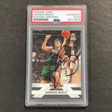 2010-11 Panini Threads #39 Andrew Bogut Signed Card PSA Slabbed Bucks