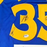 Stephen Curry Kevin Durant Steve Kerr signed jersey PSA/DNA Autographed LOA Warriors