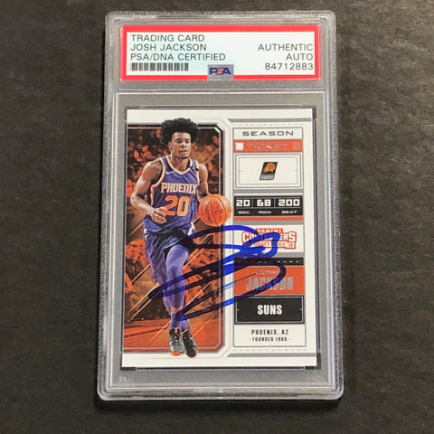 2017-18 Panini Contenders Season Tickets #29 Josh Jackson Signed Card AUTO PSA Slabbed Suns