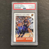 2015-2016 NBA Hoops #134 Markieff Morris Signed Card AUTO PSA Slabbed Suns