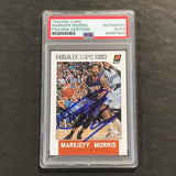 2015-2016 NBA Hoops #134 Markieff Morris Signed Card AUTO PSA Slabbed Suns
