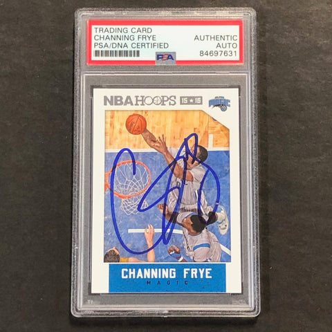 2015-16 NBA Hoops #117 Channing Frye Signed Card AUTO PSA Slabbed Magic