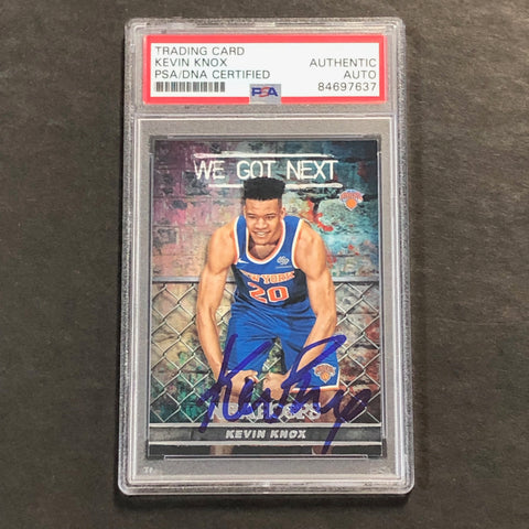 2018-19 NBA Hoops "We Got Next" #WGN-9 Kevin Knox Signed Card PSA Slabbed Knicks