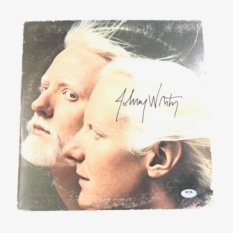 Johnny Winter signed Together: Edgar Winter and Johnny Winter Live LP Vinyl PSA/DNA Album autographed