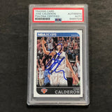 2014-15 NBA Hoops #225 Jose Calderon Signed Card PSA Slabbed Knicks