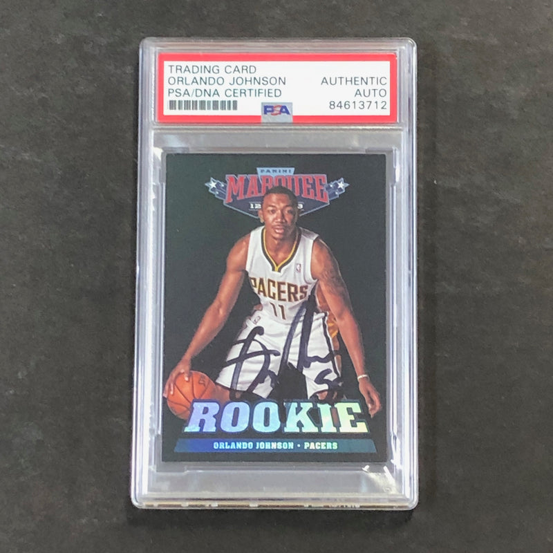 2012-13 Panini Marquee #310 Orlando Johnson Signed Card AUTO PSA Slabbed RC Pacers