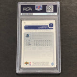 2002-03 Upper Deck Basketball #30 Adrian Griffin Signed Card AUTO PSA Slabbed Mavericks