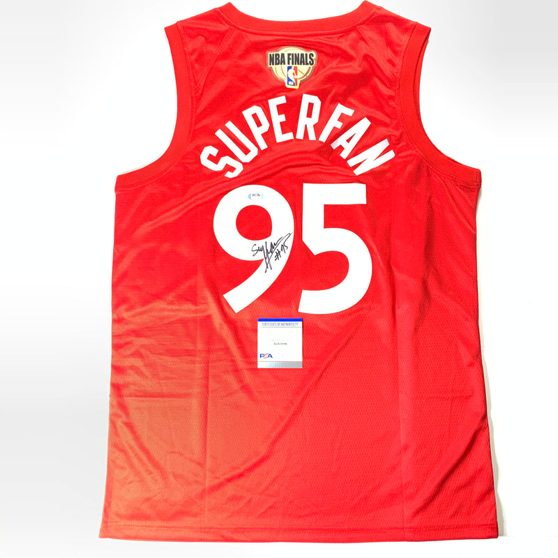 Nav Bhatia SuperFan Signed Jersey PSA/DNA Toronto Raptors Autographed
