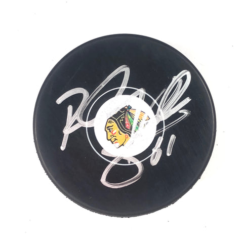 RILEY STILLMAN signed Hockey Puck PSA/DNA Chicago Blackhawks Autographed