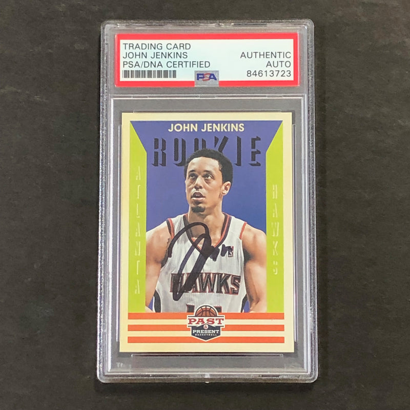 2012-13 PANINI PAST & PRESENT #208 John Jenkins Signed Card AUTO PSA Slabbed Hawks