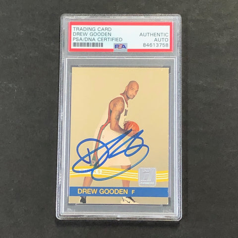 2010-11 Donruss Basketball #73 Drew Gooden Signed Card AUTO PSA/DNA Slabbed Bucks
